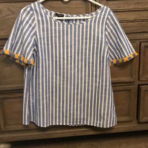 Talbots striped linen top